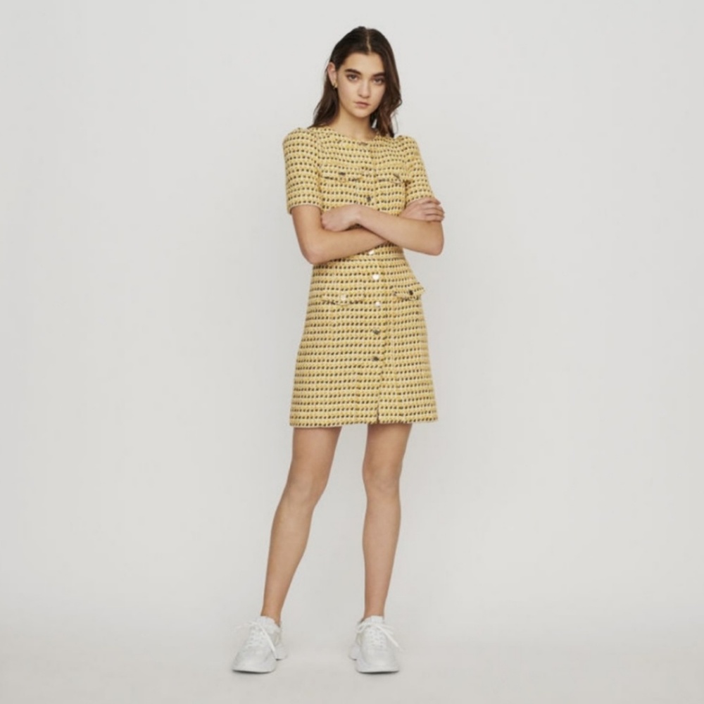 NWOT Maje Rill Dress French size 38